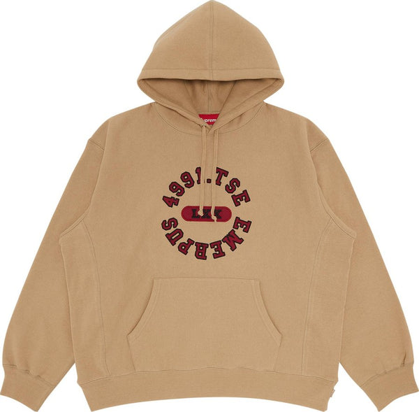 Supreme Reverse Hooded Sweatshirt Dark Tan