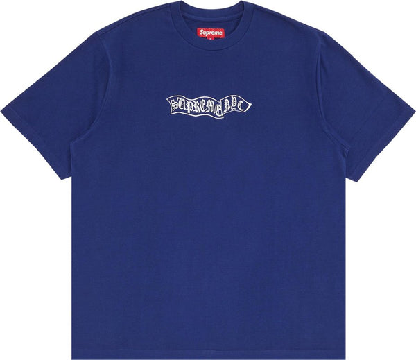 Supreme Old English Flag S/S Top Midnight Royal