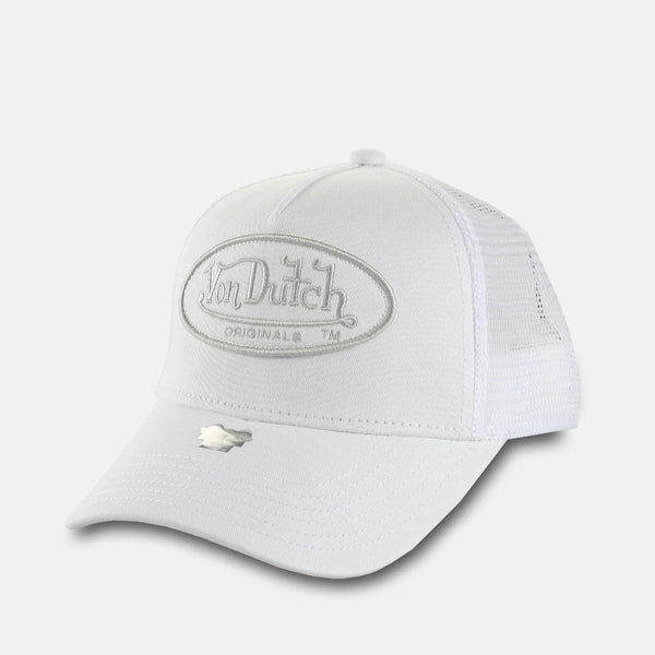 Von Dutch Trucker Boston Cap Cot Twill White