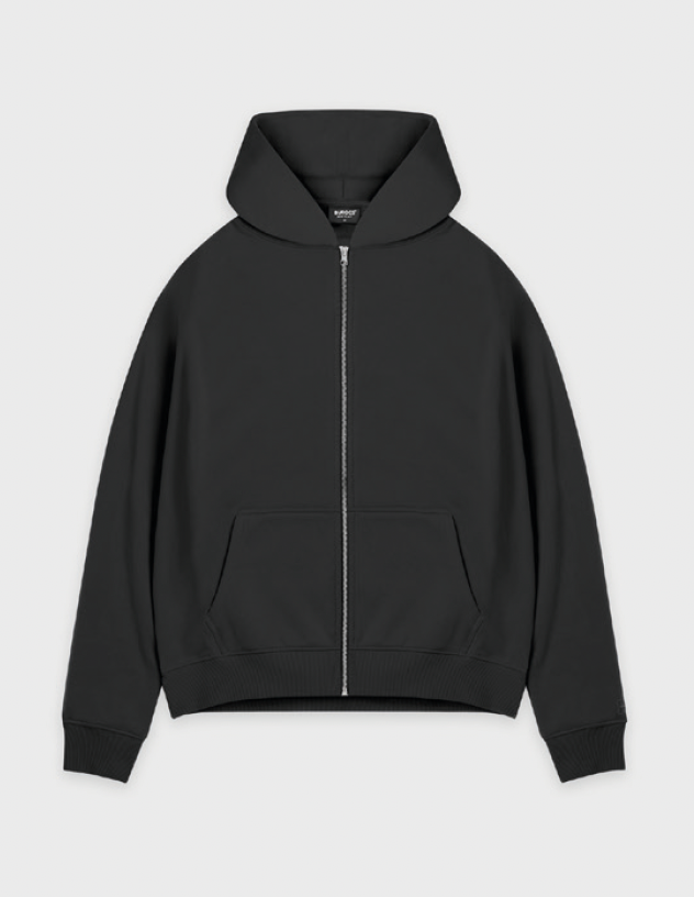 Burocs Basic Zip Hoodie Black