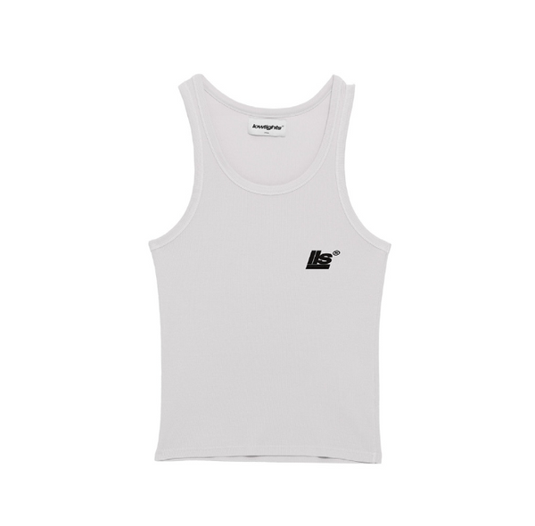 Low Lights Studios Block Logo Tanktop Ecru