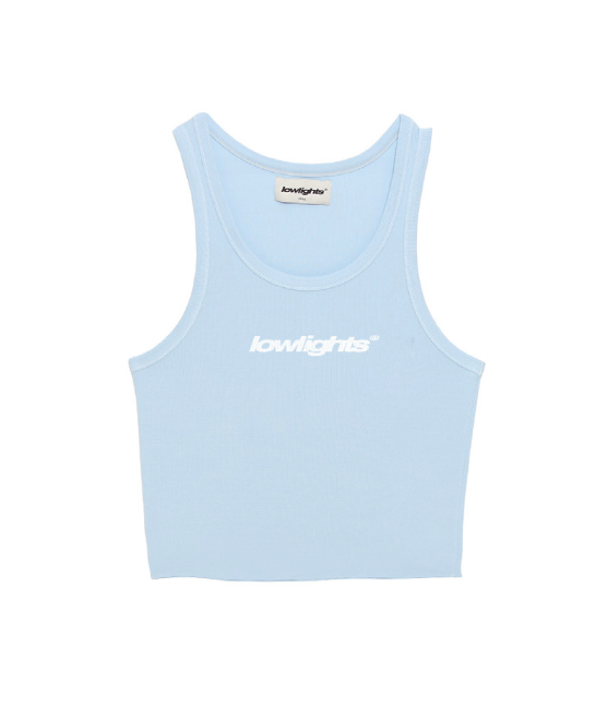 Low Lights Studios Basic Crop Top Sky Blue