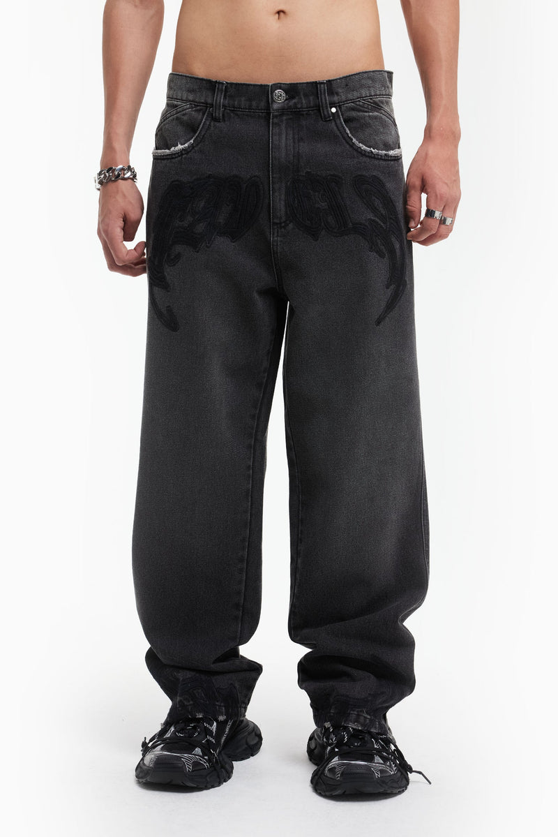 Favela Aves Black Denim