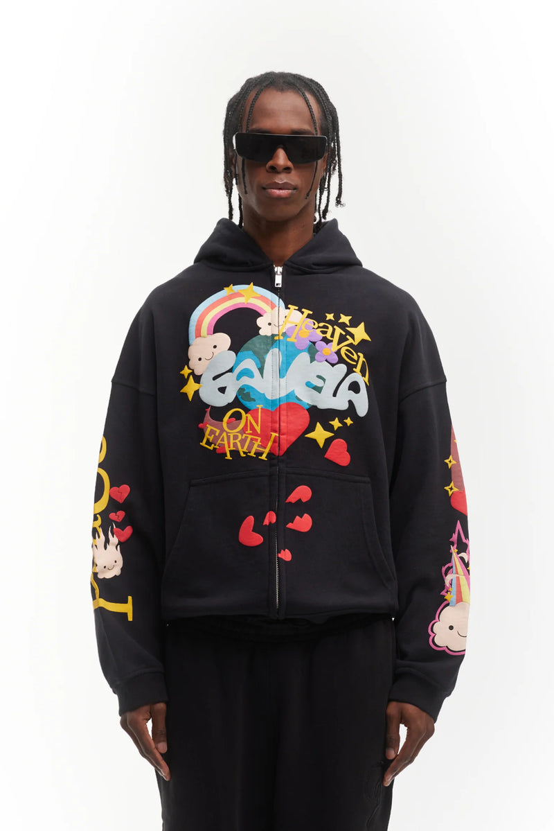 Favela Heaven On Earth Black Frontzip