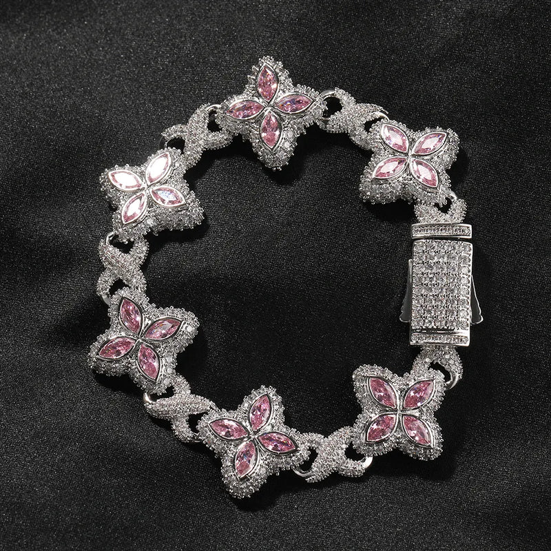 G4LIFE FLOWER BRACELET PINK