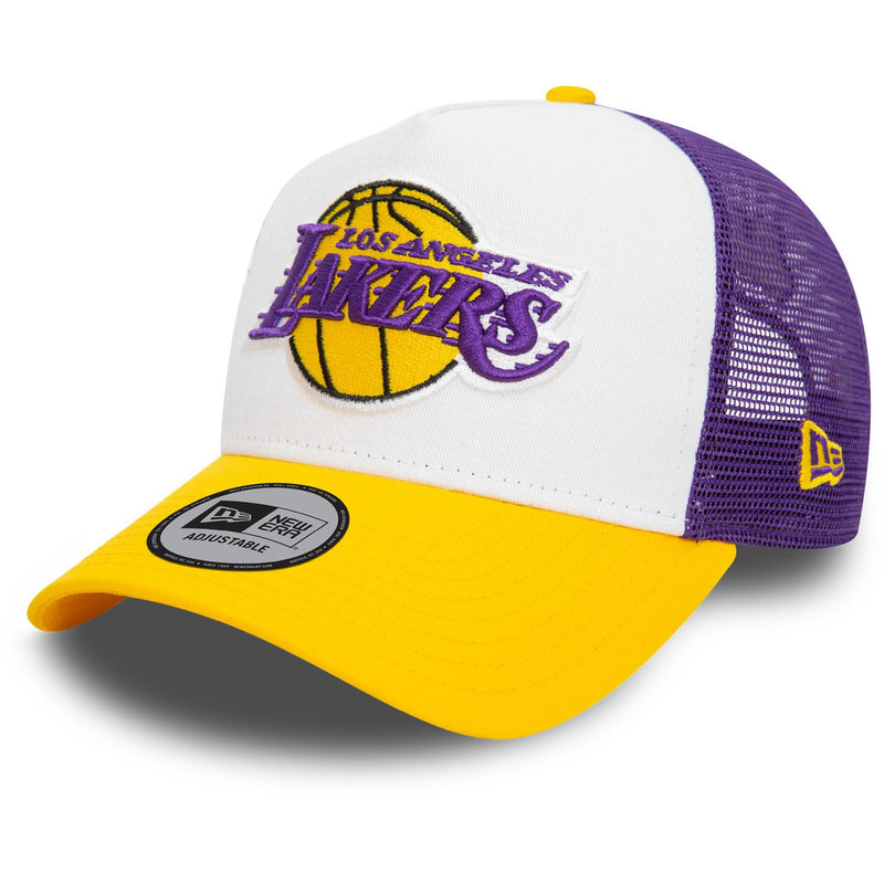 New Era Los Angeles Lakers Adjustable Mesh Trucker Cap