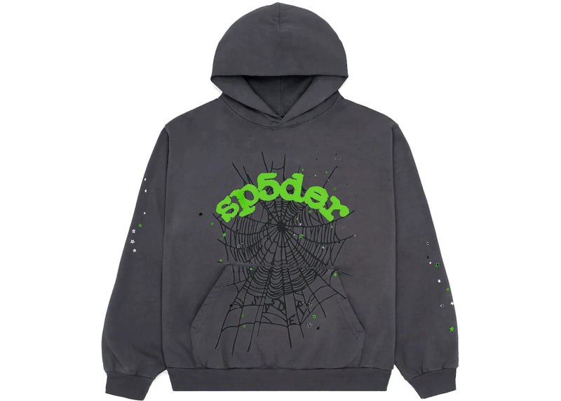 Sp5der Web Hoodie Slate Grey