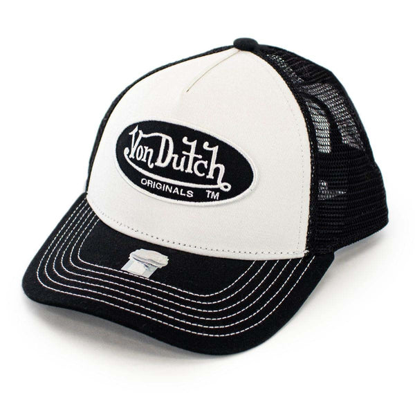 Von Dutch Trucker Boston Cap Cot Twill White/Black