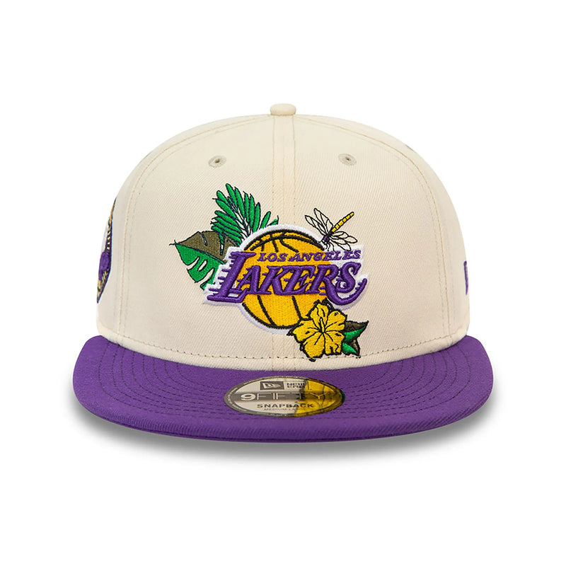 9FIFTY LA Lakers NBA Floral Snapback Cap Beige