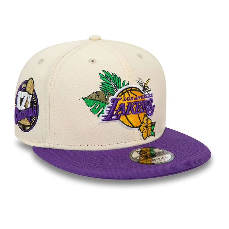 9FIFTY LA Lakers NBA Floral Snapback Cap Beige