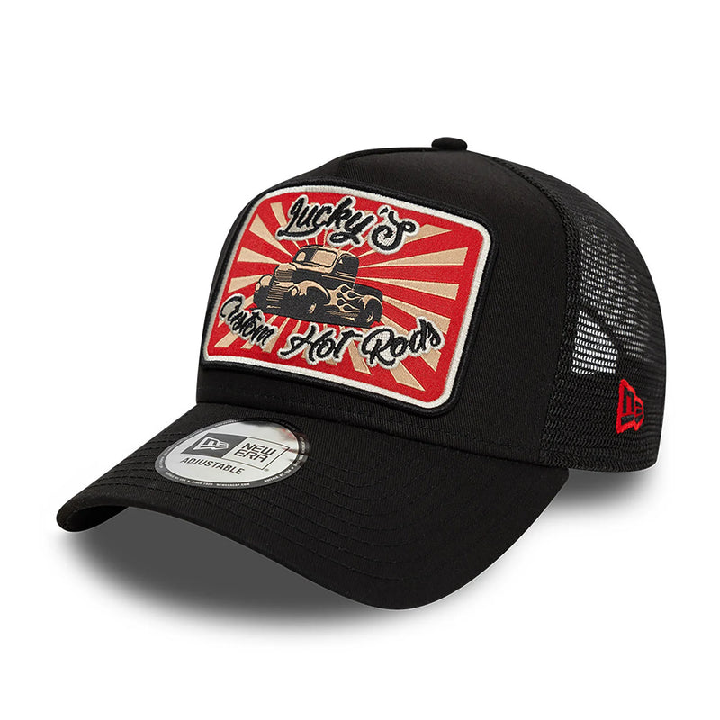 9FORTY Lucky's Customs A-Frame Trucker Cap Schwarz