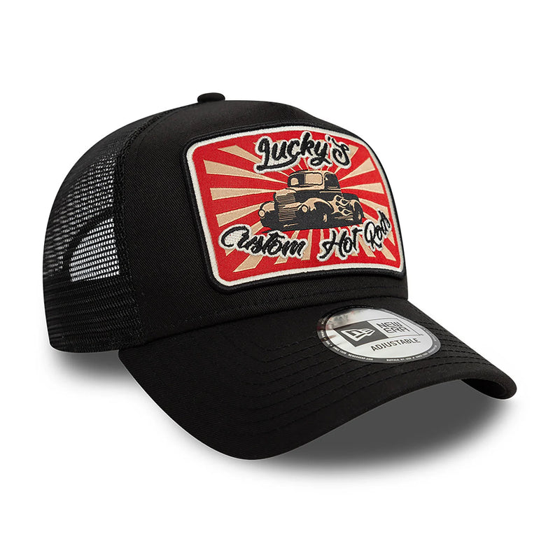 9FORTY Lucky's Customs A-Frame Trucker Cap Schwarz