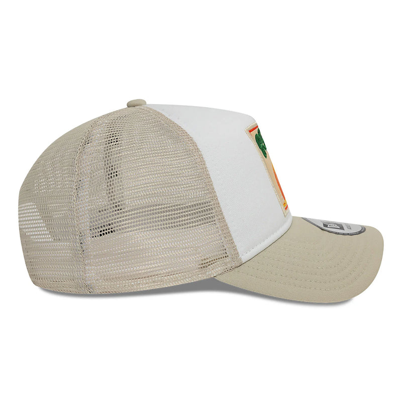 9FORTY New Era Patch A-Frame Trucker Cap Beige